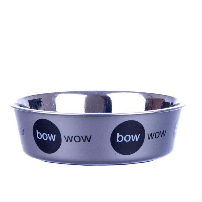 Bella Designer Dog Bowls, 1 quart - Silver  