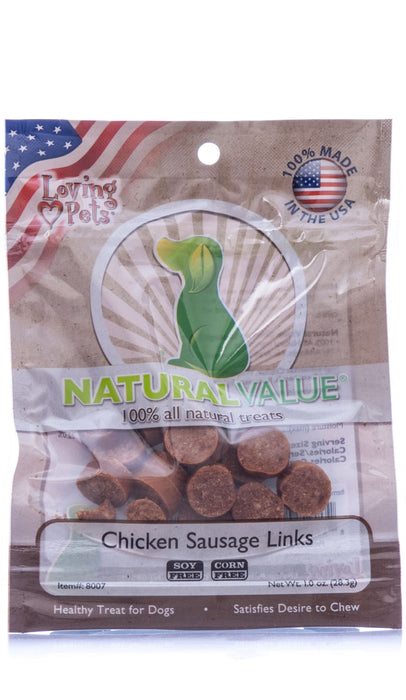 NaturalValue 100% Natural Treats - Chicken Sausages  