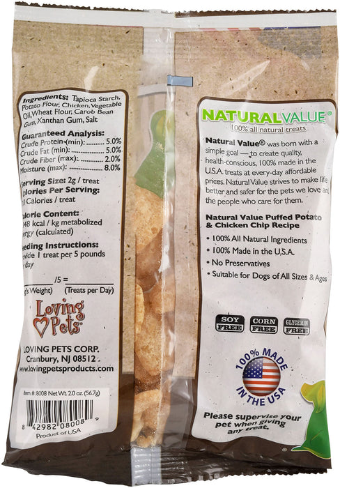 NaturalValue 100% Natural Treats - Puff Potato/Ckn Chip  