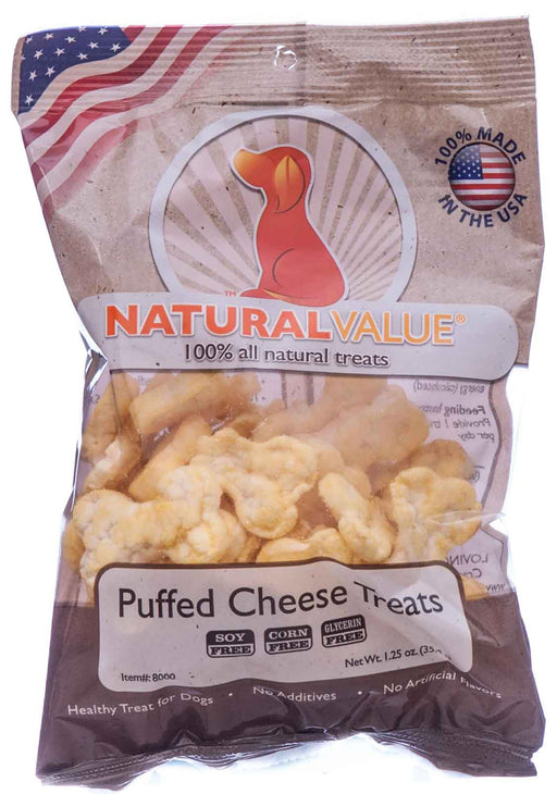 NaturalValue 100% Natural Treats - Puffed Cheese  