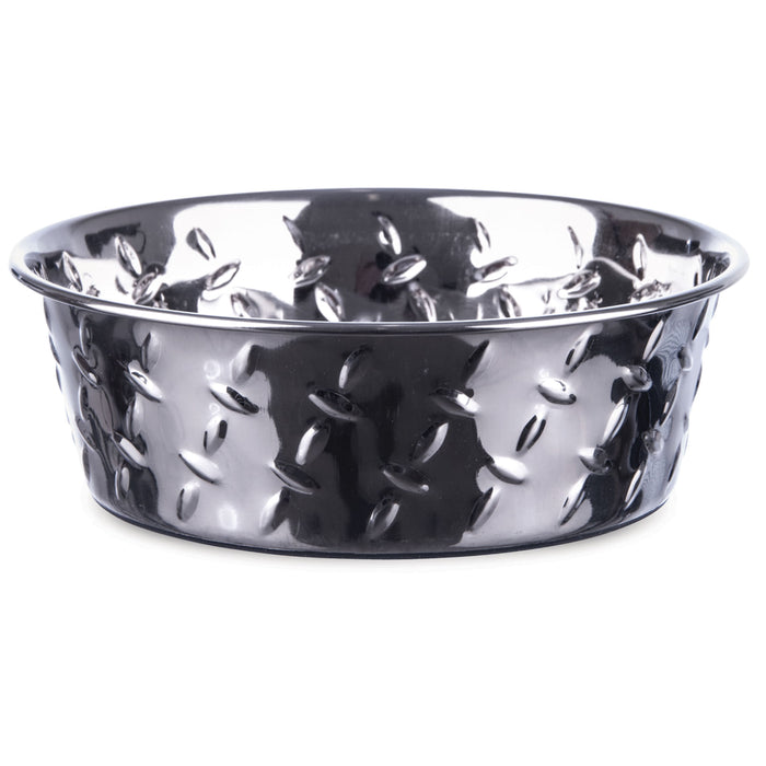 Ruff-N-Tuff Diamond Plate Steel Bowls - 5 Quart Diamond Plate Bowl  