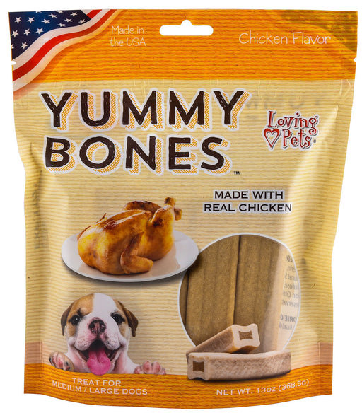 Yummy Bones Dog Treats, 13 oz - Medium/Large Chicken 