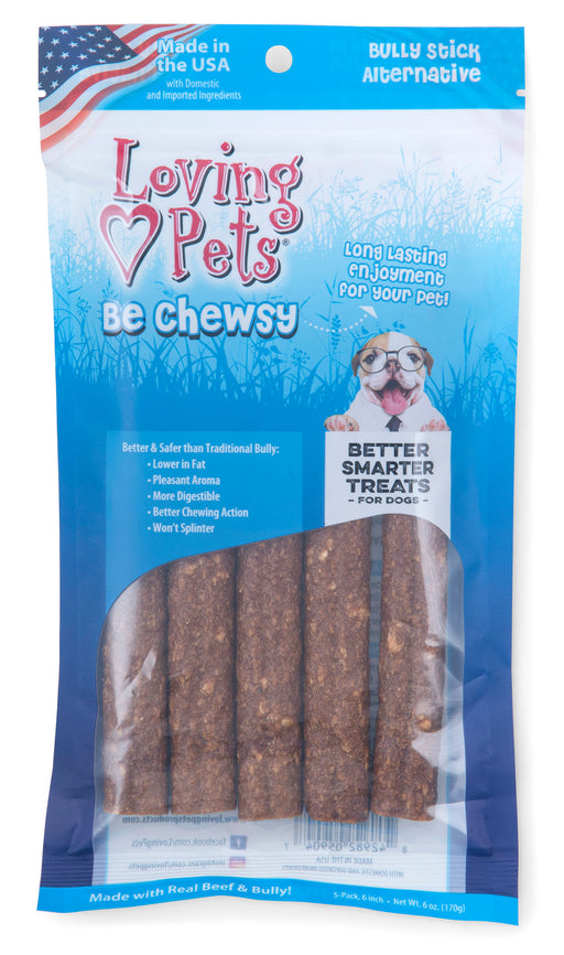 Loving Pets Be Chewsy, Bully Stick Alternative - Loving Pets Be Chewsy, Bully Stick Alternative, 5pk, 6"  