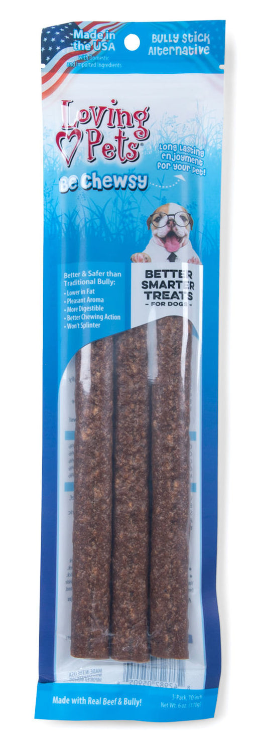 Loving Pets Be Chewsy, Bully Stick Alternative - Loving Pets Be Chewsy, Bully Stick Alternative, 3pk, 10"  