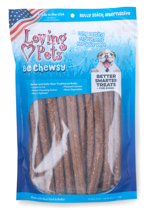 Loving Pets Be Chewsy, Bully Stick Alternative - Loving Pets Be Chewsy, Bully Stick Alternative, 20pk, 10"  