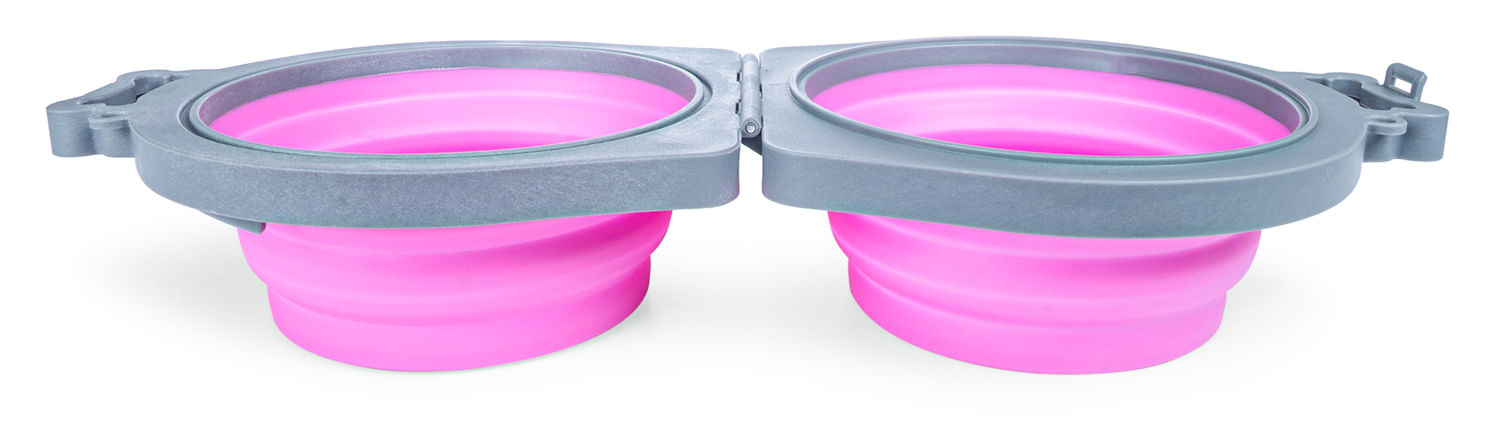 Bella Roma Travel Bowl Double Diner - Pink  