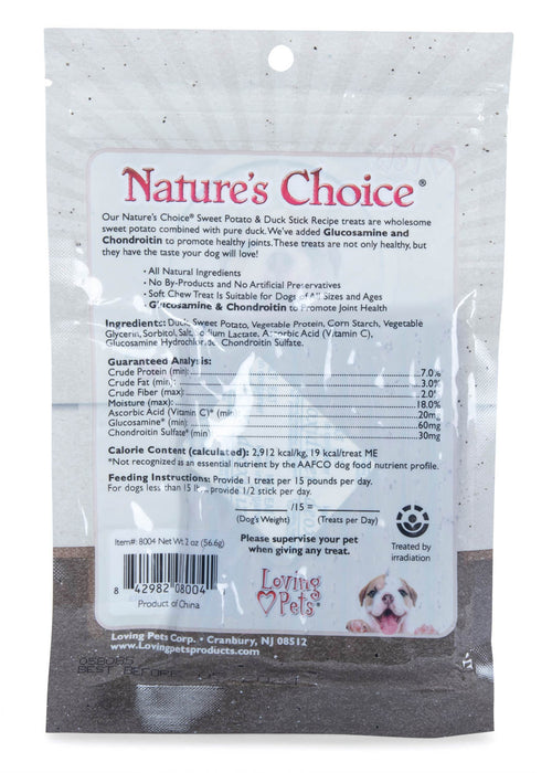 Nature's Choice Sweet Potato & Duck Meat Sticks, 2 oz -   