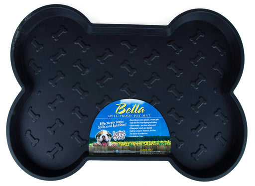 Bella Spill-Proof Dog Mat - Black Large 