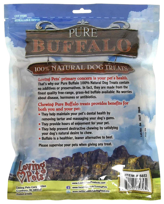 20 PK 6" Pure Buffalo Backstrap Tendon (10%) - 6" Water Buffalo 