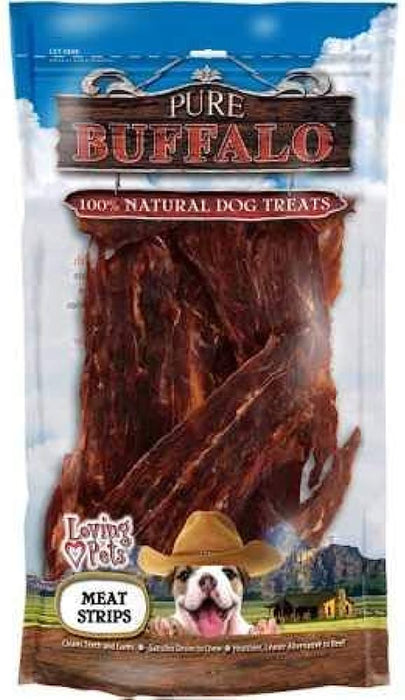 Pure Buffalo Jerky Meat Strips, 3.5 oz  - Water Buffalo  