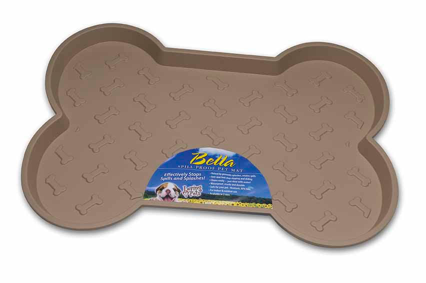 Bella Spill-Proof Dog Mat - Tan Large 