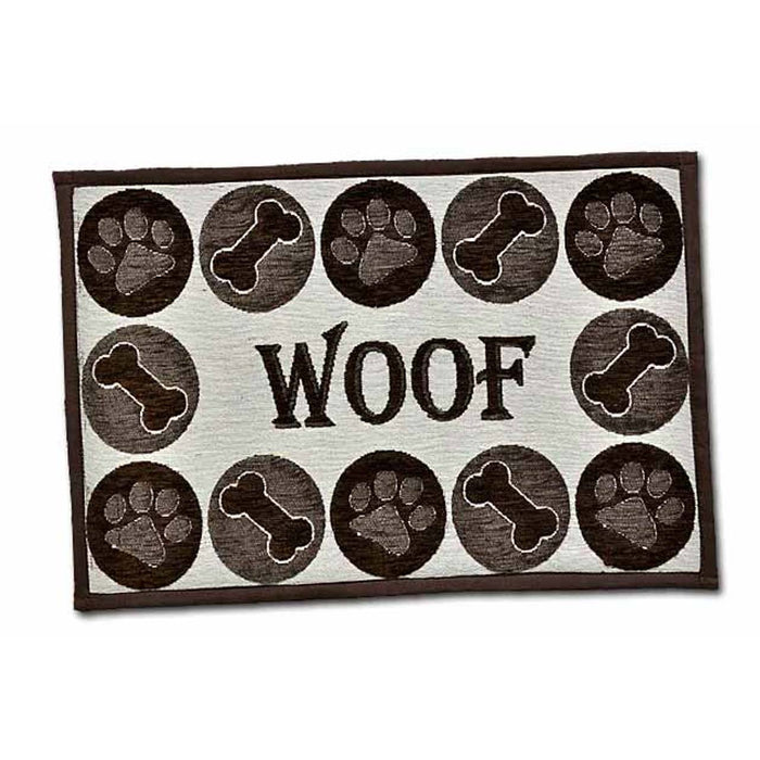 Chenille Fashion Mat - Woof  