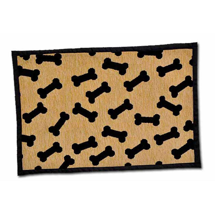 Chenille Fashion Mat - Dancing Bones  