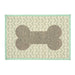 Chenille Fashion Mat - Geo Bone Aqua  