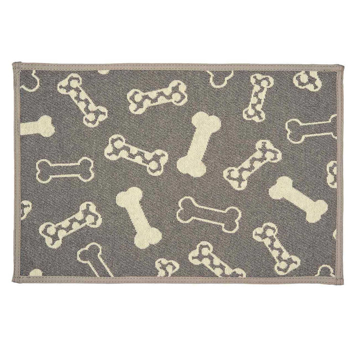 Chenille Fashion Mat - Polka Dot Bones  