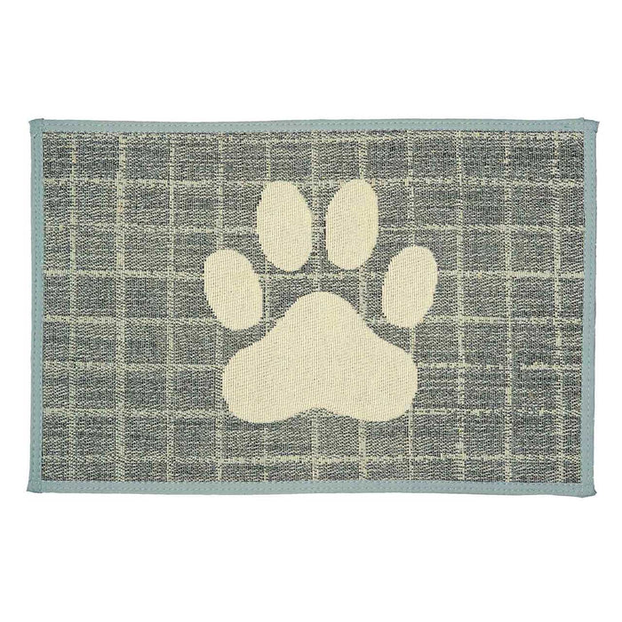 Chenille Fashion Mat - Plaid Paw  