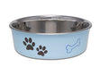 Loving Pets Bella Dog Bowls, Stainless Steel - Murano Blue Small 