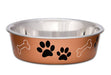 Loving Pets Bella Dog Bowls, Stainless Steel - Copper Extra Large 