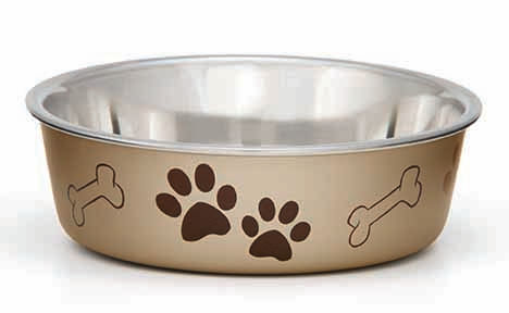 Loving Pets Bella Dog Bowls, Stainless Steel - Champagne Medium 