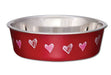 Loving Pets Bella Dog Bowls, Stainless Steel - Red Extra Small 