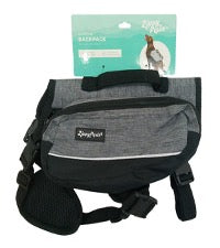 Zippy Paws Lightweight Adventure Backpack, Graphite Size Small