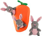 Zippy Paws Bunnies 'n Carrot Burrow Plush Puzzle Toy -   