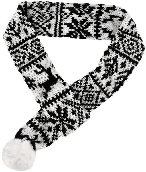 Zippy Paws Reindeer Scarf, Black/White - Large  