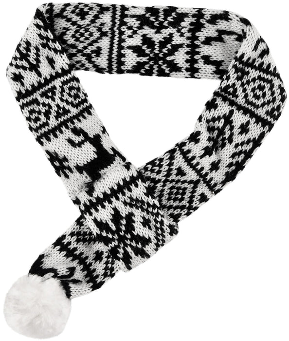 Zippy Paws Reindeer Scarf, Black/White - Large  