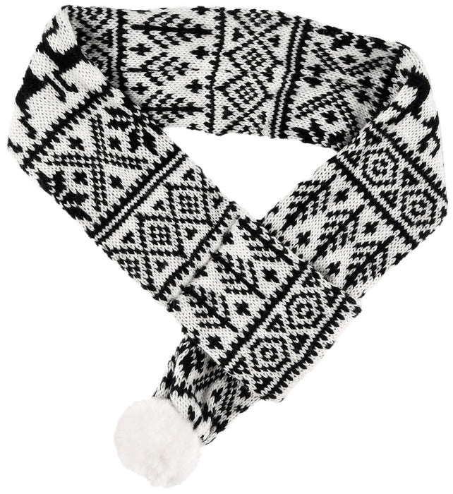 Zippy Paws Reindeer Scarf, Black/White - Large  