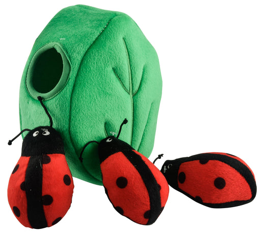 Zippy Paws Leaf Burrow with Ladybugs -   