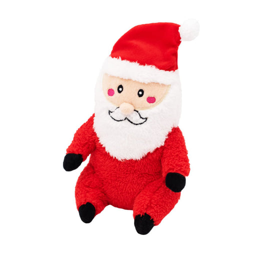 Zippy Paws Holiday Cheeky Chumz Dog Toy, 10" - Santa  