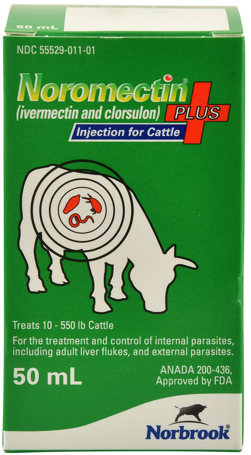 Noromectin Plus Injection Cattle Dewormer - Noromectin Plus Injection, 50 mL  