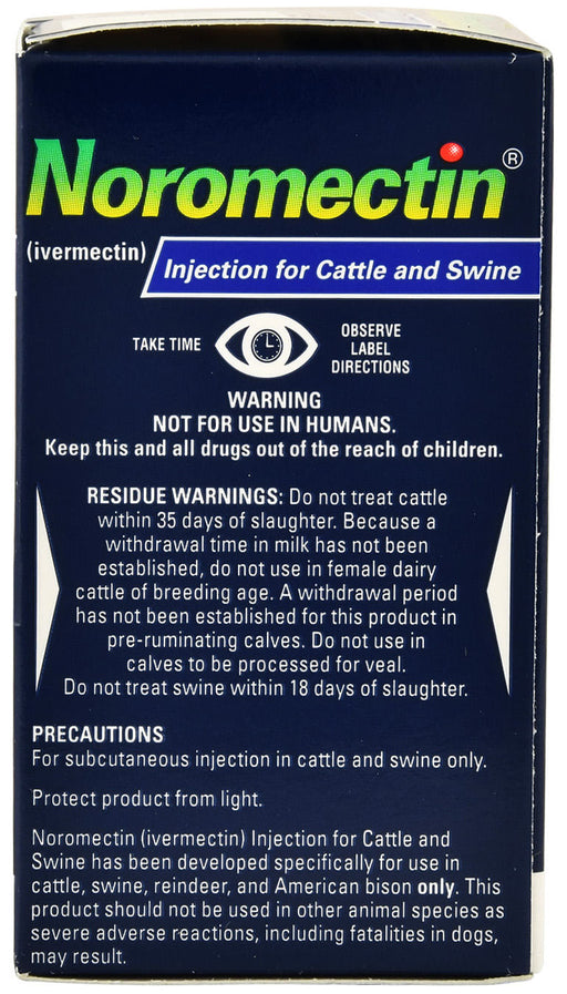 Noromectin Injectable Cattle & Swine Wormer (1% Ivermectin) - Noromectin Injectable Wormer, 50 mL  