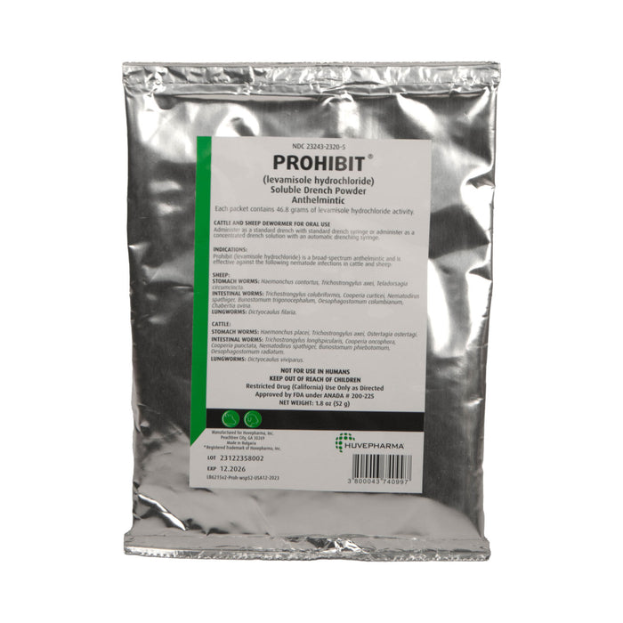 Prohibit Soluble Drench Dewormer for Cattle & Sheep - Prohibit Soluble Drench, 52 g  