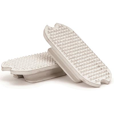 Jeffers Rubber Fillis Stirrup Pads (white), pair - 4 1/4 in  