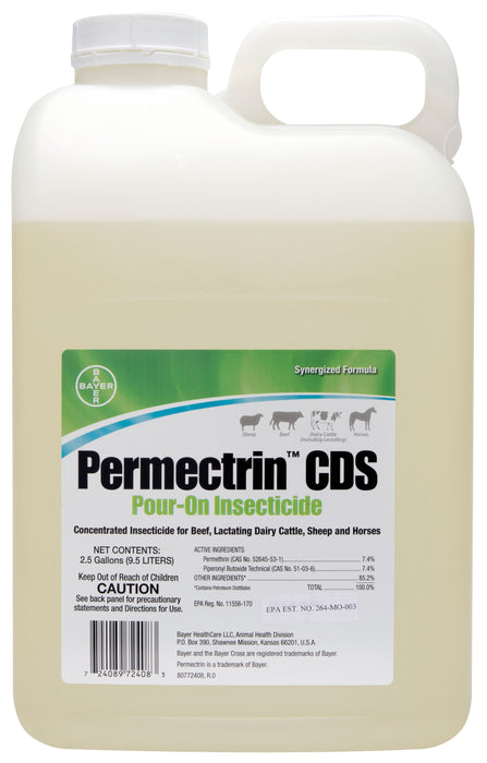 Permectrin CDS Pour-On Insecticide - Permectrin CDS Pour-On, 2.5 gallon  