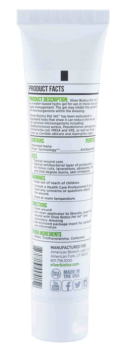 Silver Biotics Pet Vet Antibacterial First Aid Gel - ASAP Pet Shield, 1.5 oz  