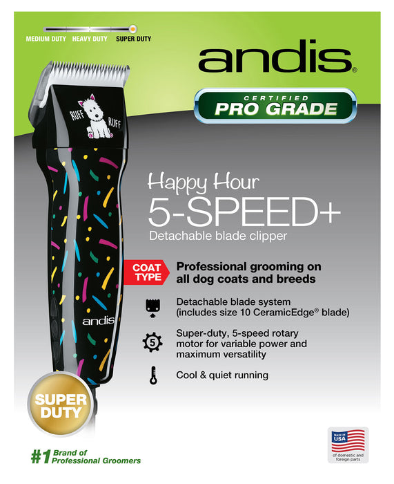 Andis ProClip Excel 5-Speed Clippers - Happy Hour 5 Speed+ Clipper  