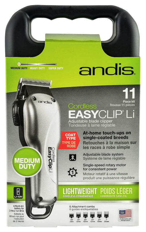 Andis EasyClip Li Cord/Cordless 11-piece Clipper Kit -   