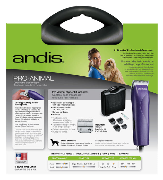 Andis Pro-Animal Clipper Kit -   