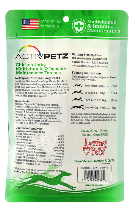 ActivPetz Multivitamin & Immune Maintenance Jerky Treats - Jeffers - Dog Supplies > Dog Treats > Jerky & Sausages