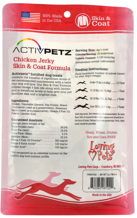 ActivPetz Skin & Coat Jerky Treats - Jeffers - Dog Supplies > Dog Treats > Jerky & Sausages