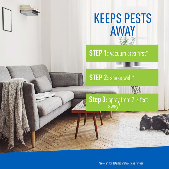 ADAMS Flea & Tick Carpet & Home Aerosol Spray, 7 - Month Flea Protection, Treats Up to 2K Sq Ft, 16 oz - FAAAK - 16 oz - 1 - 6