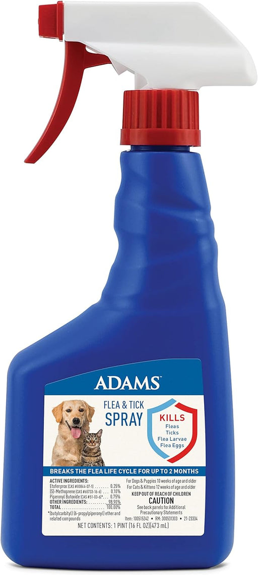 Adams Flea & Tick Spray, 16 oz - Jeffers - Animal Health & Wellness > Flea & Tick Control