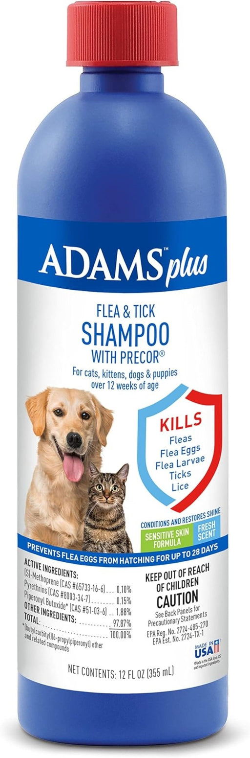 Adams Plus Flea & Tick Shampoo with Precor - Jeffers - Animal Health & Wellness > Flea & Tick Control