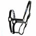 Adjustable 1" Nylon Plaid Horse Halter, Average Size, White/Black Plaid - MBTD - White / Black with Plaid - 1"W (Adjusts 8 - 11) - 1 - 1