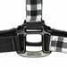 Adjustable 1" Nylon Plaid Horse Halter, Average Size, White/Black Plaid - MBTD - White / Black with Plaid - 1"W (Adjusts 8 - 11) - 1 - 2