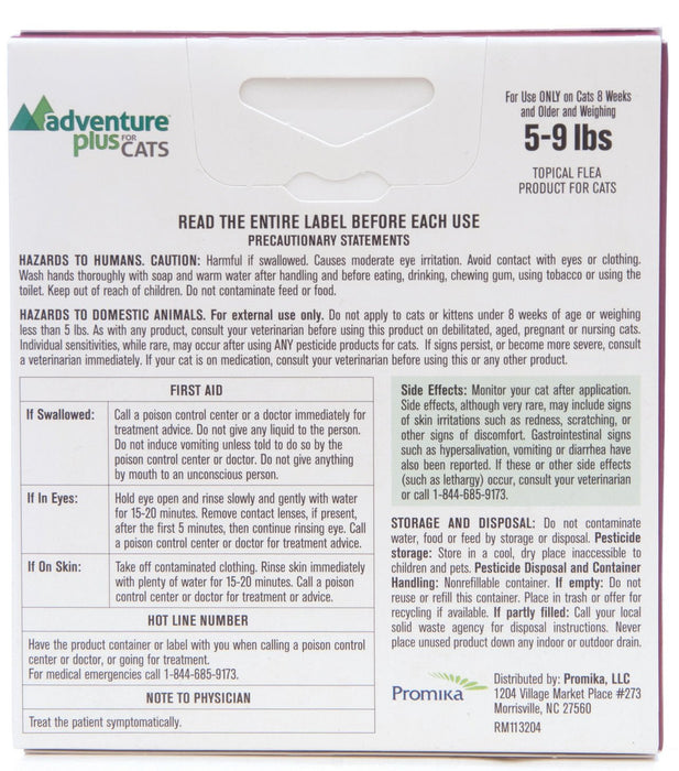 Adventure Plus for Cats, 4 - pack - Jeffers - Animal Health & Wellness > Flea & Tick Control