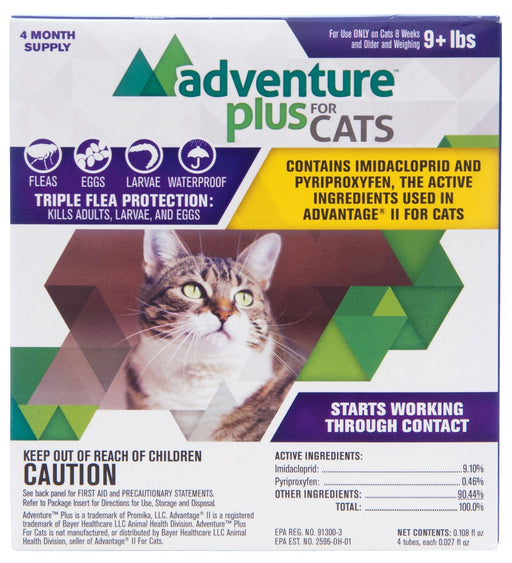 Adventure Plus for Cats, 4 - pack - Jeffers - Animal Health & Wellness > Flea & Tick Control