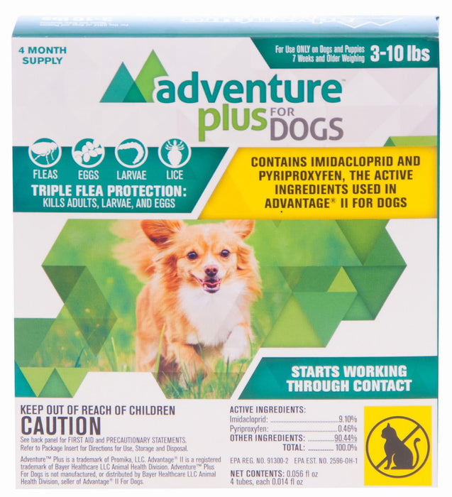 Adventure Plus for Dogs, 4 - Pack - Jeffers - Animal Health & Wellness > Flea & Tick Control